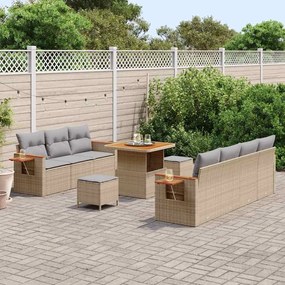 Kerti Kanapé Szett 10 pcs bézs és világosszürke 80 x 80 x 71 cm