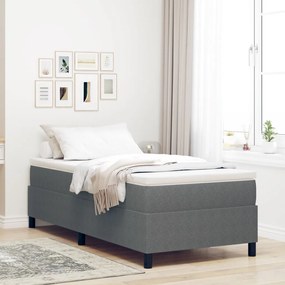 Rugós Ágy Light Grey Egyszemélyes Corduroy Szövet