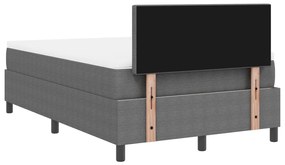 Box Spring Ágy Matraccal Világosszürke 120x200 cm Kordbársony Szövet