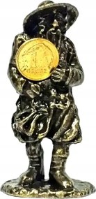 Fém Figura Szerencse Zsidó Álló Fillér Álló Zsidó 7cm