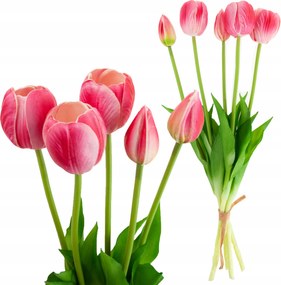 Tulipán csokor tulipán Művirágok élő nád gumírozott 5db