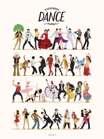 Illusztráció Everybody Dance Now, Nour Tohme, (30 x 40 cm)