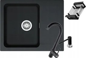 Egykamrás mosogató Franke Oid 611-62 szett csapteleppel, adagolóval, szifonnal és csepegtetővel