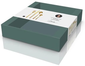 Sárgaréz színű acél evőeszköz készlet 16 db-os Brass – Bitz