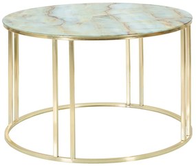 Sepa fehér és aranyszínű dohányzóasztal, ø 75 cm - Mauro Ferretti