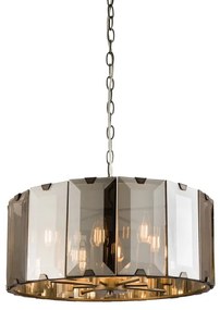 Endon 61294 - Csillár láncon CLOONEY 8xE14/40W/230V fekete/füstös