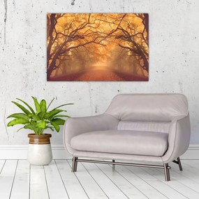 Egy út képe egy őszi tájon (90x60 cm)