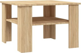 vidaXL sonoma tölgy színű szerelt fa dohányzóasztal 60 x 60 x 42 cm