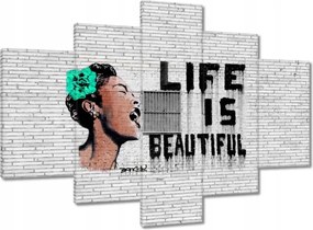 Festmények 150x105 Banksy Life is beautiful