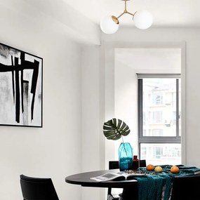 Damar fehér-aranyszín mennyezeti lámpa - Opviq lights