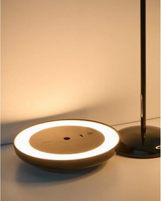 Fekete LED dimmelhető asztali lámpa fém búrával (magasság 35 cm) Porte – Kave Home