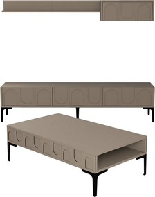 Lyon nappali bútorszett, fekete, 180 cm
