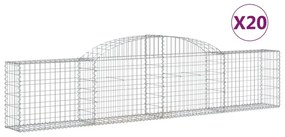 20 db íves horganyzott vas gabion kosár 300x30x60/80 cm