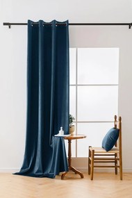 Petrolkék sötételő függöny VELVET 140x270 cm Felfüggesztés: Hullámos sínszalag