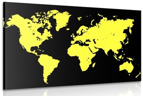 Kép világ térkép sárga színben