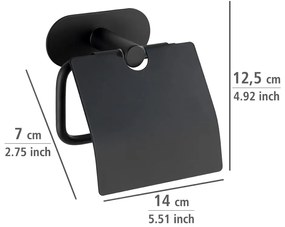 Orea fekete falra szerelhető WC-papír tartó - Wenko