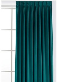 Petróleumkék bársony dimout (részleges sötétítő) függöny 265x250 cm Velto – Filumi