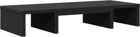 vidaXL fekete szerelt fa állítható monitorállvány 60 x 24 x 10,5 cm
