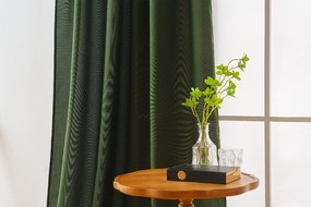 Függöny OXFORD LIGHT 140x250 cm, sötétzöld Felfüggesztés: Fém gyűrűk
