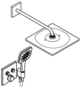 GROHE 34876000 - PRECISION SMARTCONTROL zuhanyrendszer, 310 × 310 mm, króm