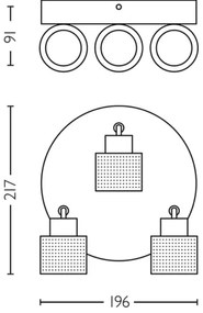 Philips - Spotlámpa NIALL 3xGU10/5W/230V fekete/réz