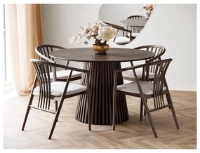 Sötétbarna tölgyfa karfás étkezőszék Agustin – House Nordic