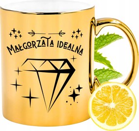 Prémium Arany Csillogó Bögre Margitnak Ajándék Nyomtatott Fotóval