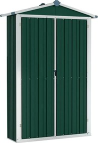 vidaXL zöld horganyzott acél kerti fészer 116x45x175 cm