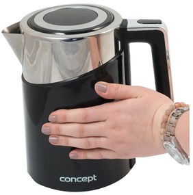 Concept RK3171 Cool Touch elektromos vízforraló hőszabályzóval  1,7 l, fekete