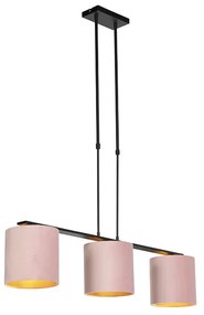 Lógólámpa bársony árnyékolókkal rózsaszín arannyal 20cm - Combi 3 Deluxe