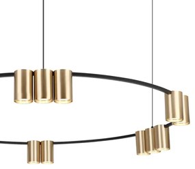 Csillár zsinóron GENESIS 15xGU10/8W/230V arany