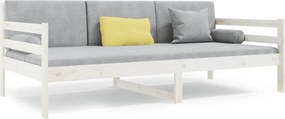 vidaXL fehér tömör fenyőfa kanapéágy matrac nélkül 80 x 200 cm