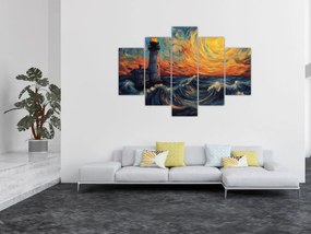 Kép - Világítótorony a hullámokban (150x105 cm)