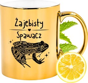 Arany fényes bögre Hegesztőnek Ajándék Nyomtatott Fotóval