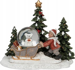 Üveg Hógömb Led Karácsonyi Maci Világító Karácsonyi Ajándék