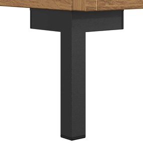 kézműves tölgy színű szerelt fa TV-szekrény 150 x 30 x 50 cm