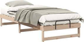 vidaXL Ágykeret Barna 80 x 220 cm Tömör fenyőfa