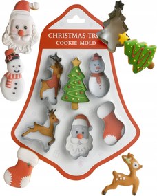 Karácsonyi kekszformák Mézeskalács lyukasztók 6 db-os