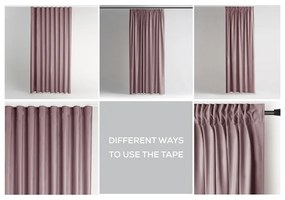 Világosbarna bársony dimout (részleges sötétítő) függöny 140x245 cm Pleat – Restilo