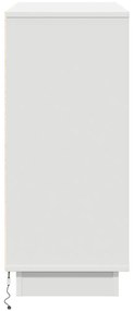 LED-es oldalszekrény Fehér 90x32x75 cm Mérnöki fa