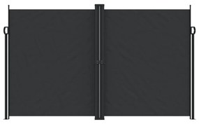 fekete behúzható oldalsó napellenző 200 x 1200 cm