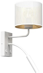Luminex Fali lámpa LOFT SHADE 1xE27/60W+1xG9/8W/230V fehér/arany LU5260