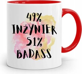 Mérnöknek Piros Ajándék Bögre fényképes nyomtatással