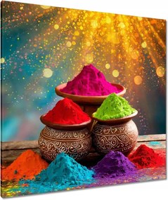 Vászonkép 90x90 Színfesztivál Színes porok