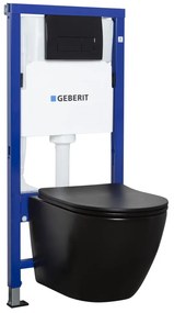 Delos Black Duofix Delta B falba építhető WC tartály szett