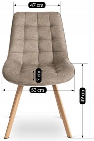 KATHY Kárpitozott Étkezőszék Sötét Bézs Színben