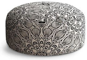 Circle zsámoly fehér mehendi, fekete / fehér