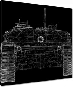 Vászonkép 60x60 Tank modell felépítése