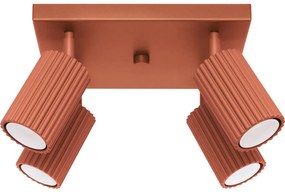 Sollux SL.1640 - Spotlámpa KARBON 4xGU10/10W/230V piros