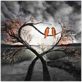 Poszterek 100x100 Összefont fák Szerelem